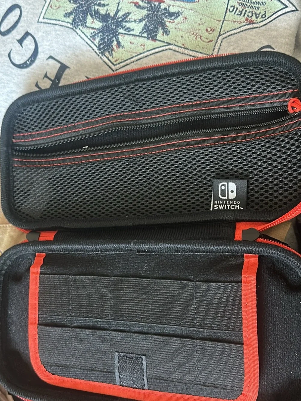 Nintendo Switch Black Case with Red Accents